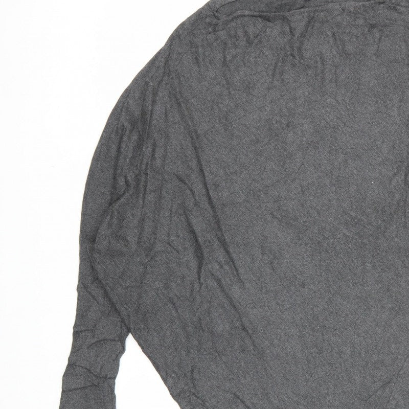 Zara Women Grey M Oversized Dolman Sleeve Knit Tunic Jumper