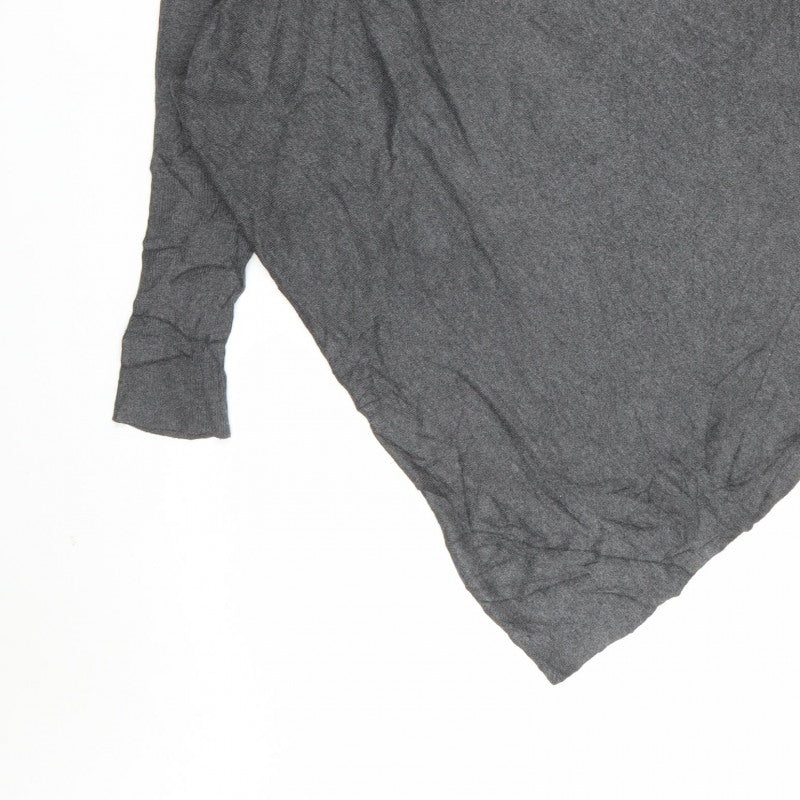 Zara Women Grey M Oversized Dolman Sleeve Knit Tunic Jumper