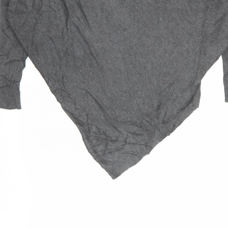 Zara Women Grey M Oversized Dolman Sleeve Knit Tunic Jumper