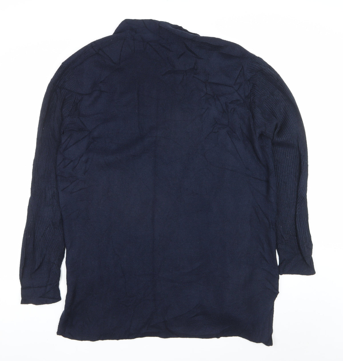 Marks and Spencer Women Blue UK 14 Open Front Knit Cardigan Pockets