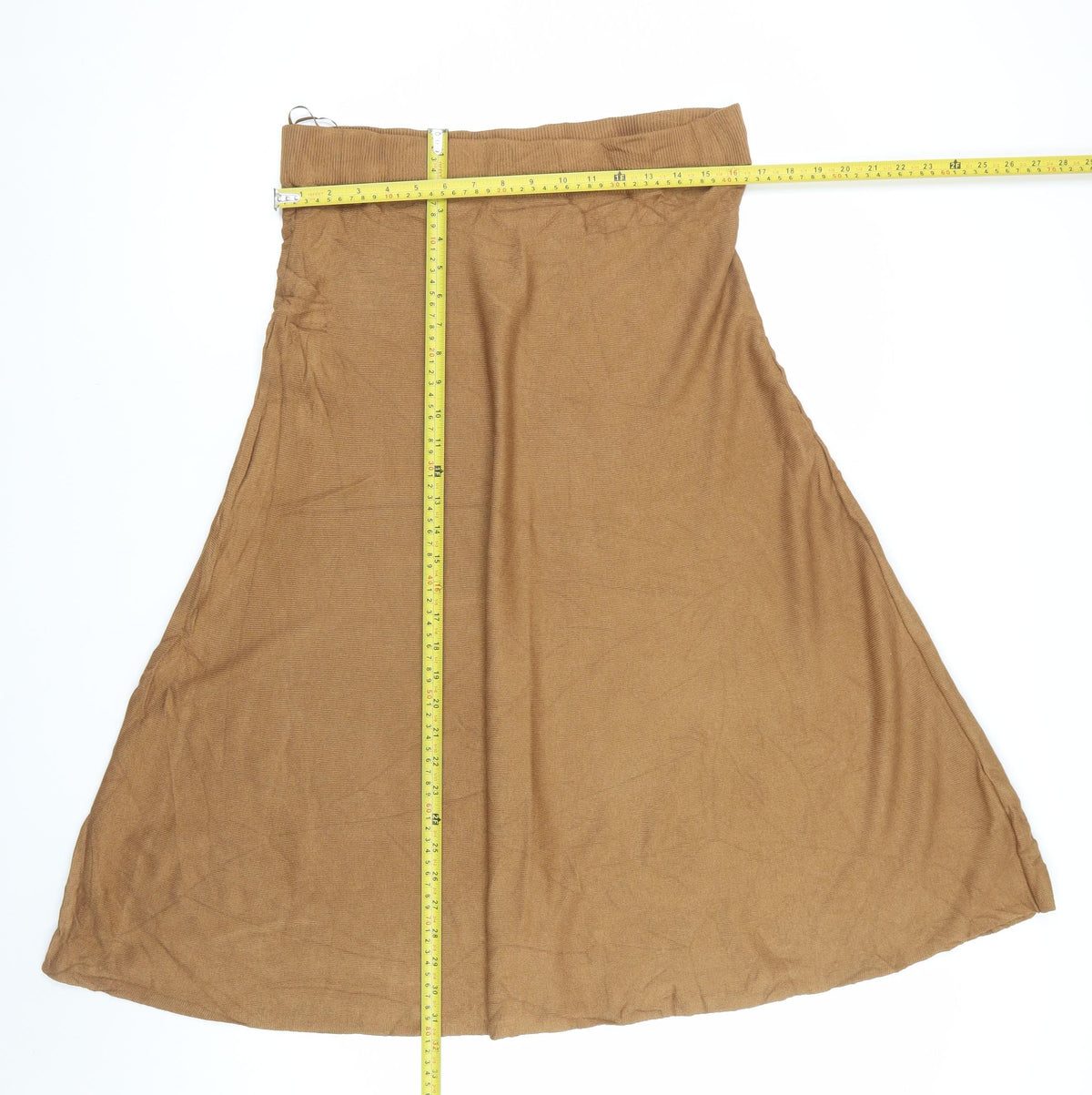 M&S Collection Women’s Brown UK 16 Long Flared Stretch Skirt