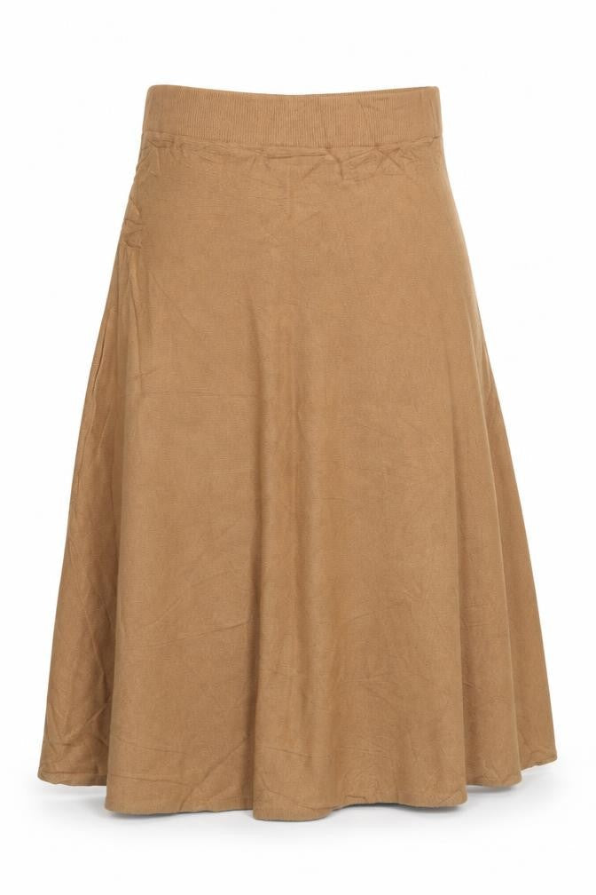 M&S Collection Women’s Brown UK 16 Long Flared Stretch Skirt