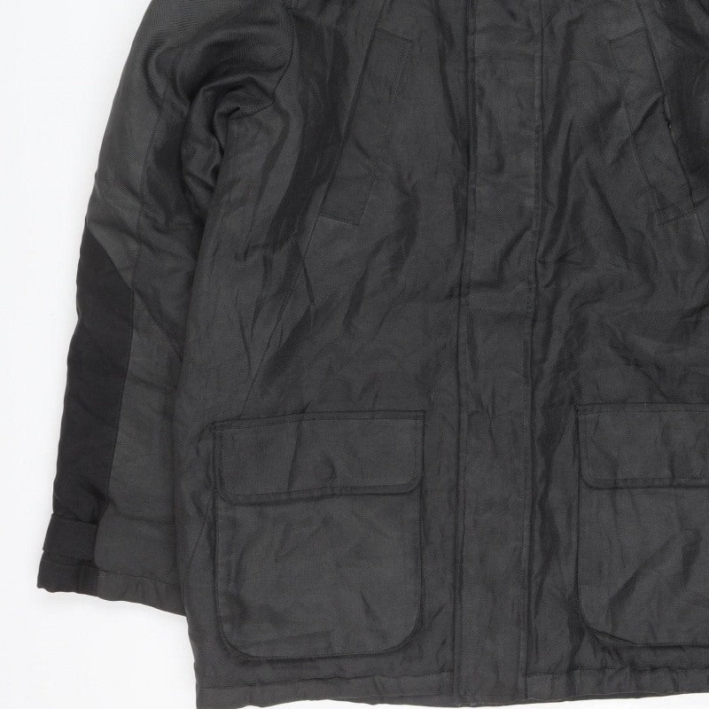 Nautica Teens Black XL Hooded Parka Jacket Insulated Polyester