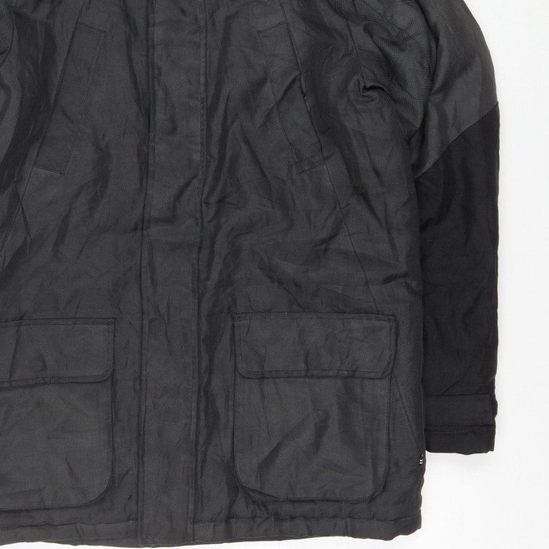 Nautica Teens Black XL Hooded Parka Jacket Insulated Polyester