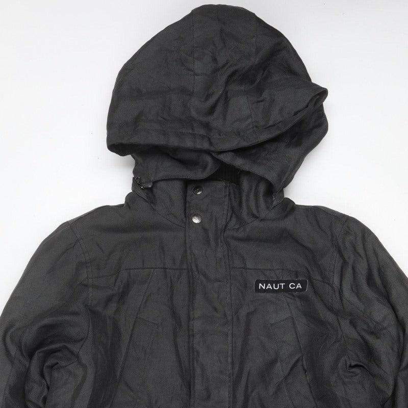 Nautica Teens Black XL Hooded Parka Jacket Insulated Polyester