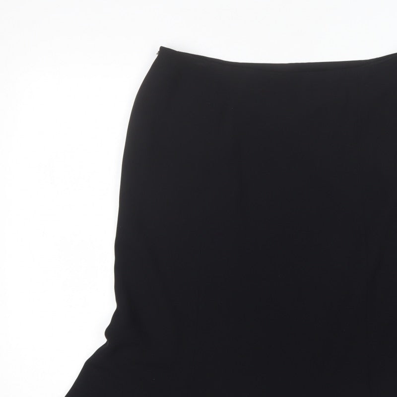 Jacques Vert Women’s Black UK 16 Midi Flare Lined Formal Skirt