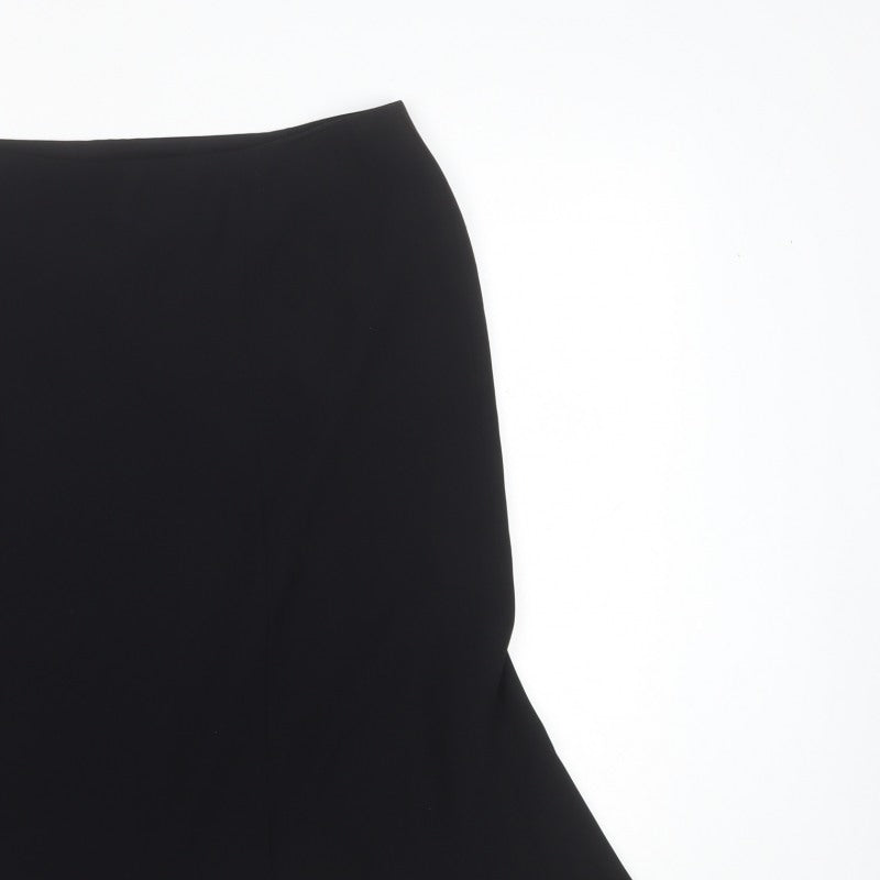 Jacques Vert Women’s Black UK 16 Midi Flare Lined Formal Skirt