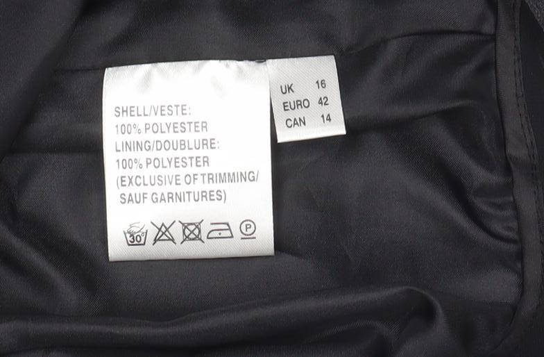 Jacques Vert Women’s Black UK 16 Midi Flare Lined Formal Skirt