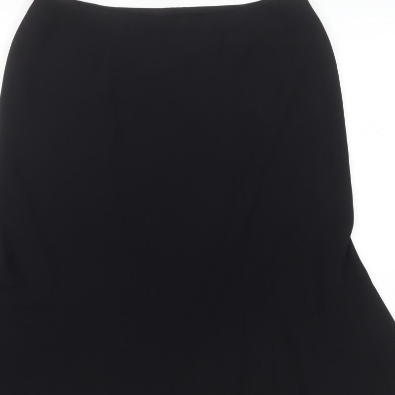Jacques Vert Women’s Black UK 16 Midi Flare Lined Formal Skirt