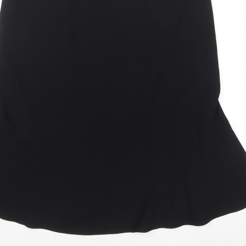 Jacques Vert Women’s Black UK 16 Midi Flare Lined Formal Skirt