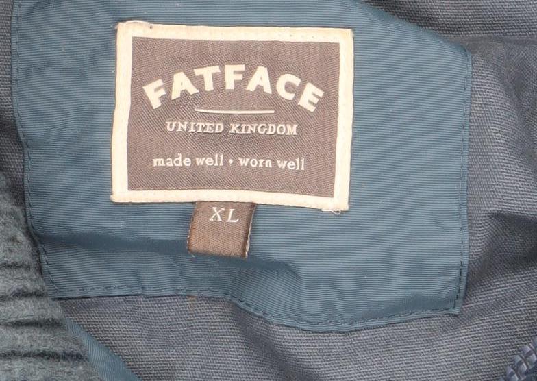 FatFace Men’s Blue XL Hooded Insulated Parka Jacket