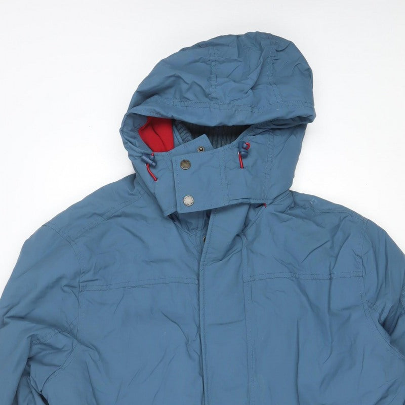 FatFace Men’s Blue XL Hooded Insulated Parka Jacket