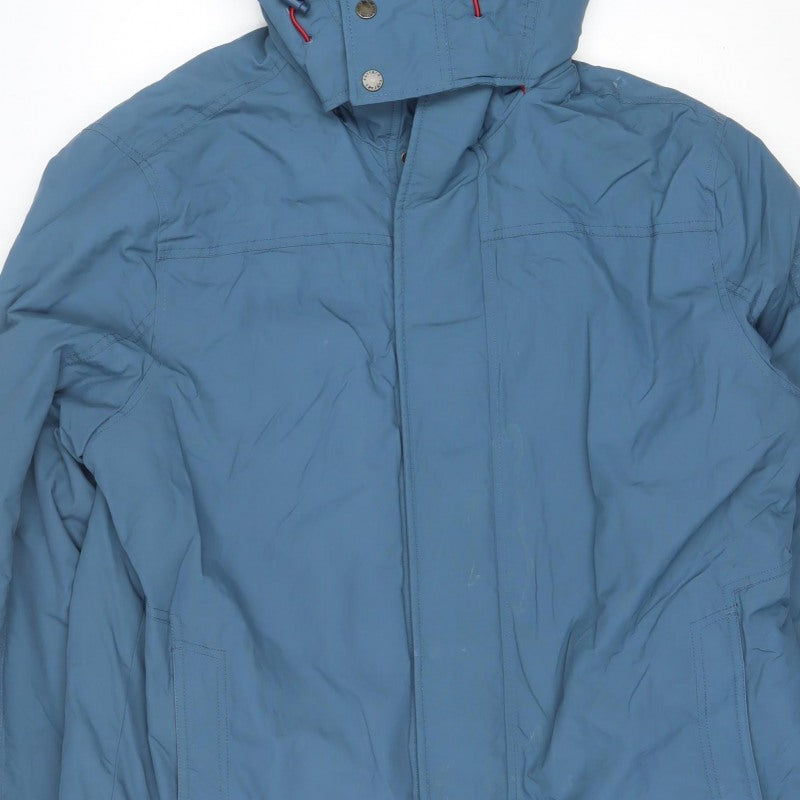 FatFace Men’s Blue XL Hooded Insulated Parka Jacket