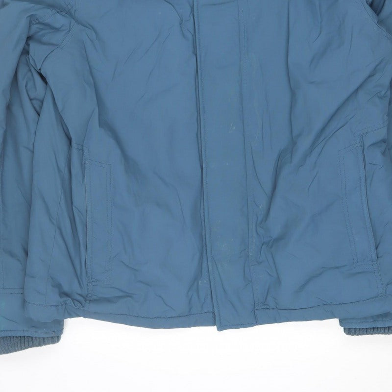 FatFace Men’s Blue XL Hooded Insulated Parka Jacket