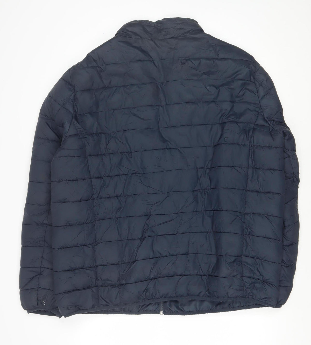 Work Out Men's Blue 2XL Quilted Puffer Jacket Full Zip