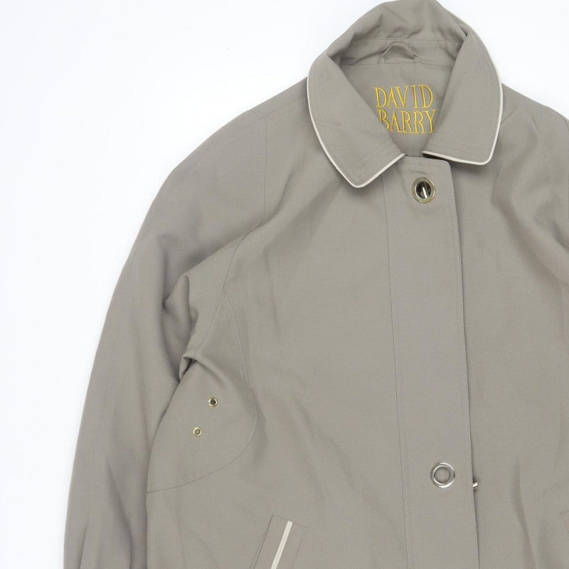 David Barry Women’s Beige Size 6 Collared Snap Front Jacket