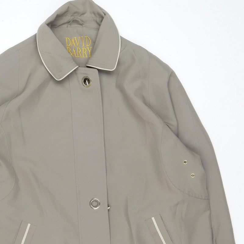 David Barry Women’s Beige Size 6 Collared Snap Front Jacket