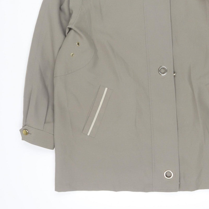 David Barry Women’s Beige Size 6 Collared Snap Front Jacket