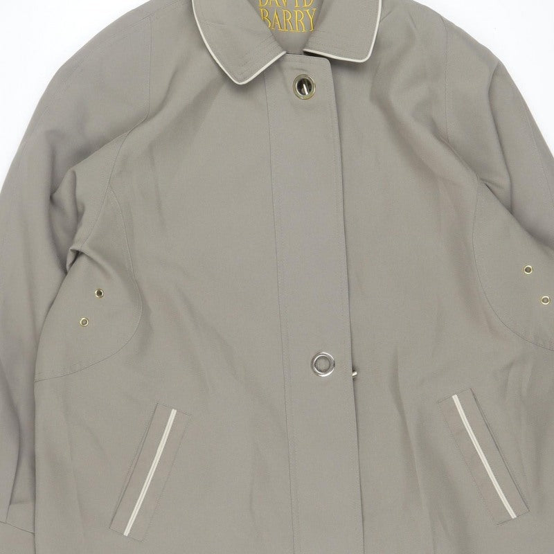 David Barry Women’s Beige Size 6 Collared Snap Front Jacket