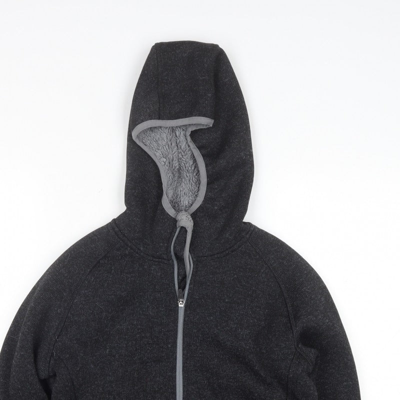 Trespass Men’s Black Size S Hooded Fleece Full Zip Jacket