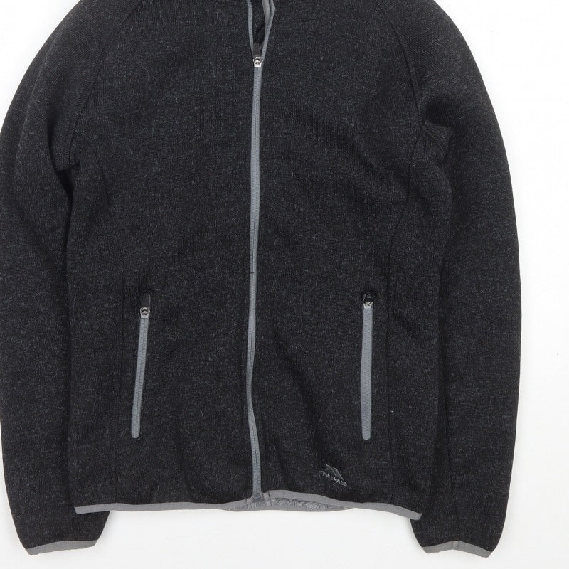 Trespass Men’s Black Size S Hooded Fleece Full Zip Jacket