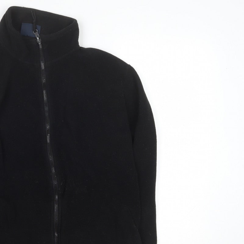 Mountain Warehouse Men’s Black L Fleece Full Zip Hiking Jacket