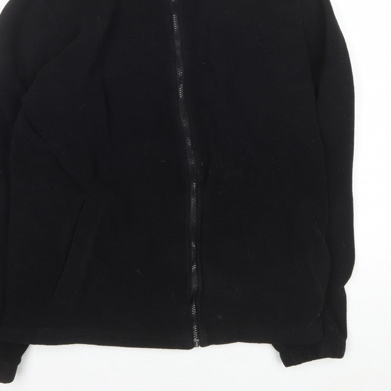 Mountain Warehouse Men’s Black L Fleece Full Zip Hiking Jacket