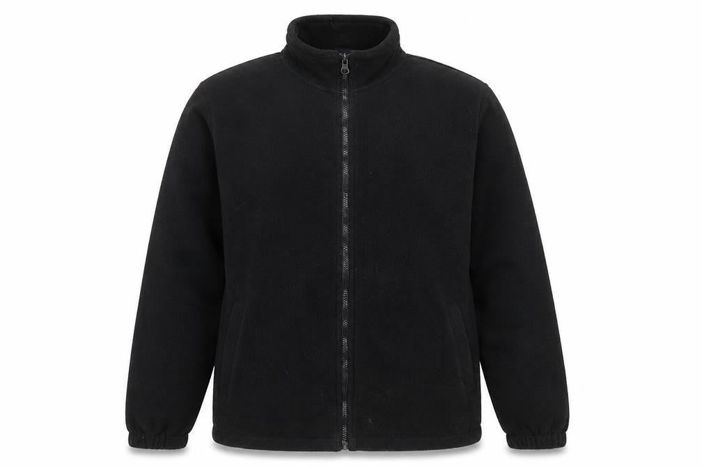 Mountain Warehouse Men’s Black L Fleece Full Zip Hiking Jacket