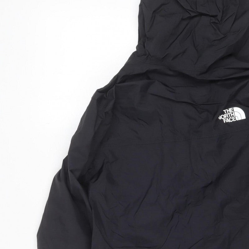 The North Face Boys Black 10-11 Rain Jacket Hooded Waterproof Zip