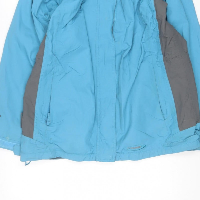 Mountainlife Women’s Blue Grey UK 12 Hooded Waterproof Ski Jacket