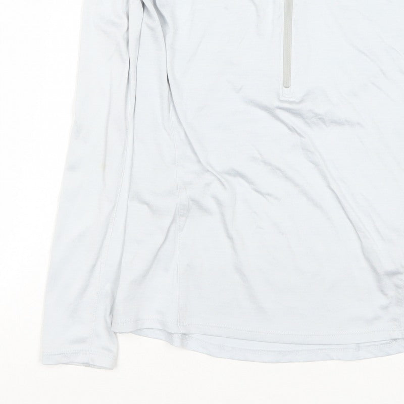 Under Armour Women White M Loose HeatGear 1/2 Zip Sweatshirt