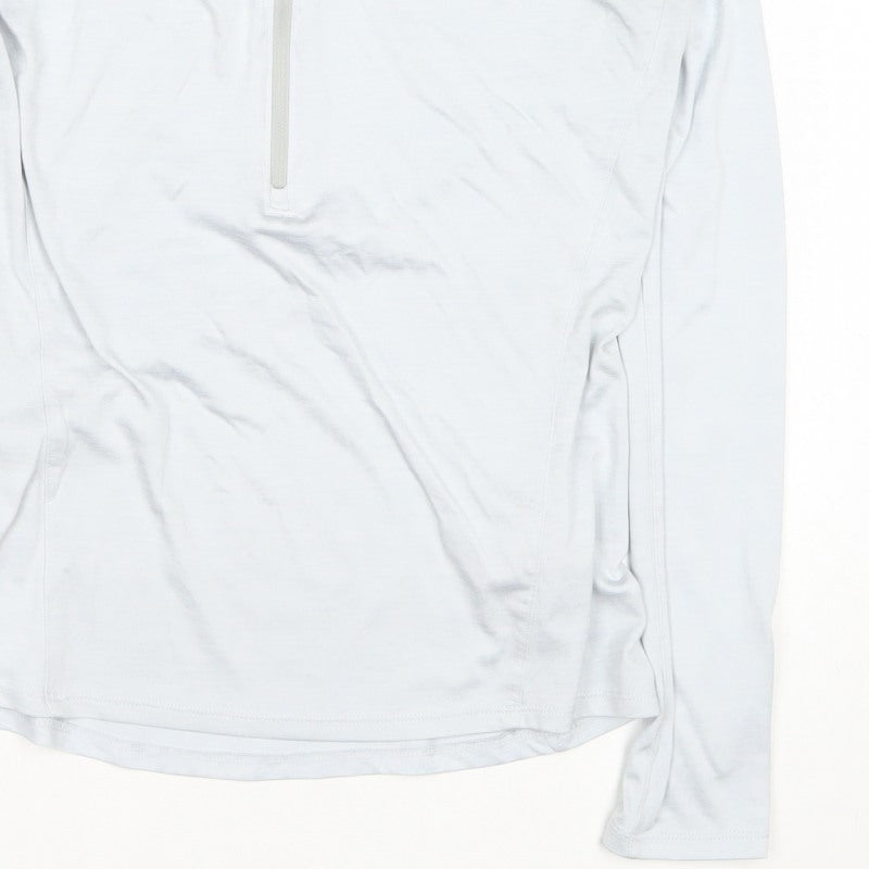 Under Armour Women White M Loose HeatGear 1/2 Zip Sweatshirt