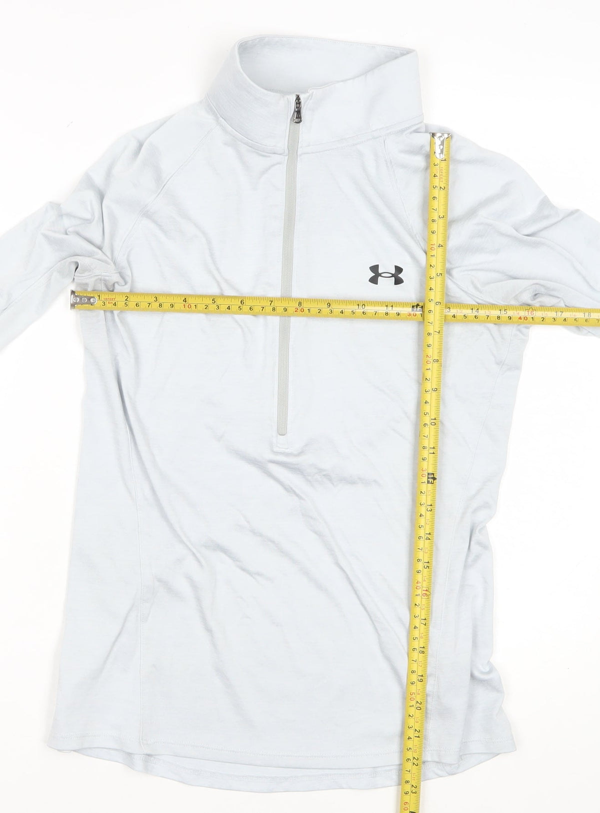 Under Armour Women White M Loose HeatGear 1/2 Zip Sweatshirt