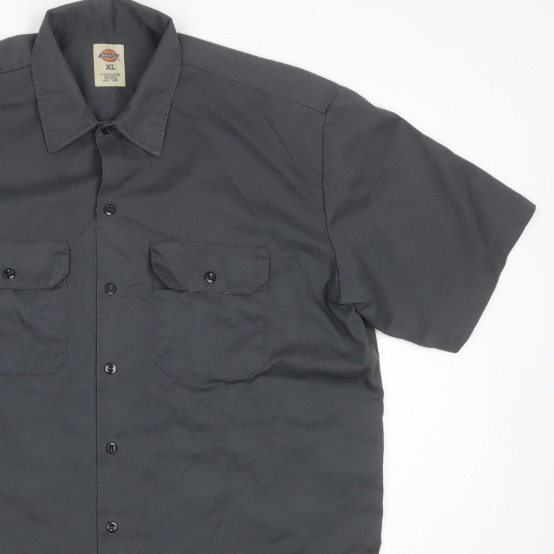 Dickies Men’s Black XL Short Sleeve Workwear Button-Up Shirt