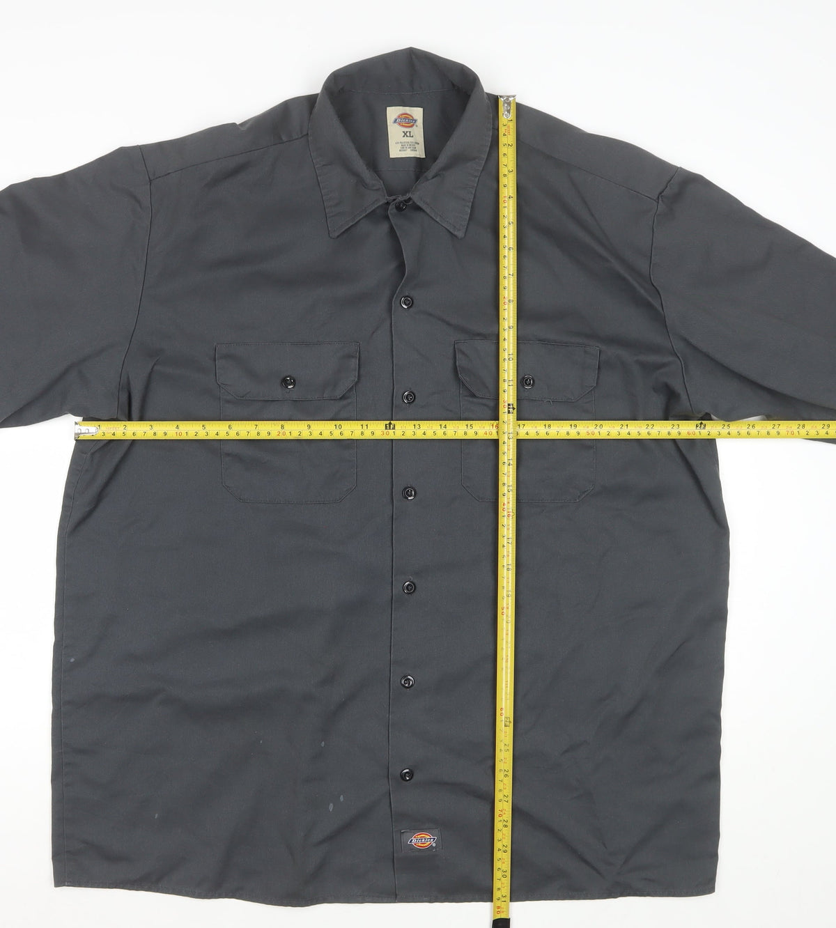 Dickies Men’s Black XL Short Sleeve Workwear Button-Up Shirt