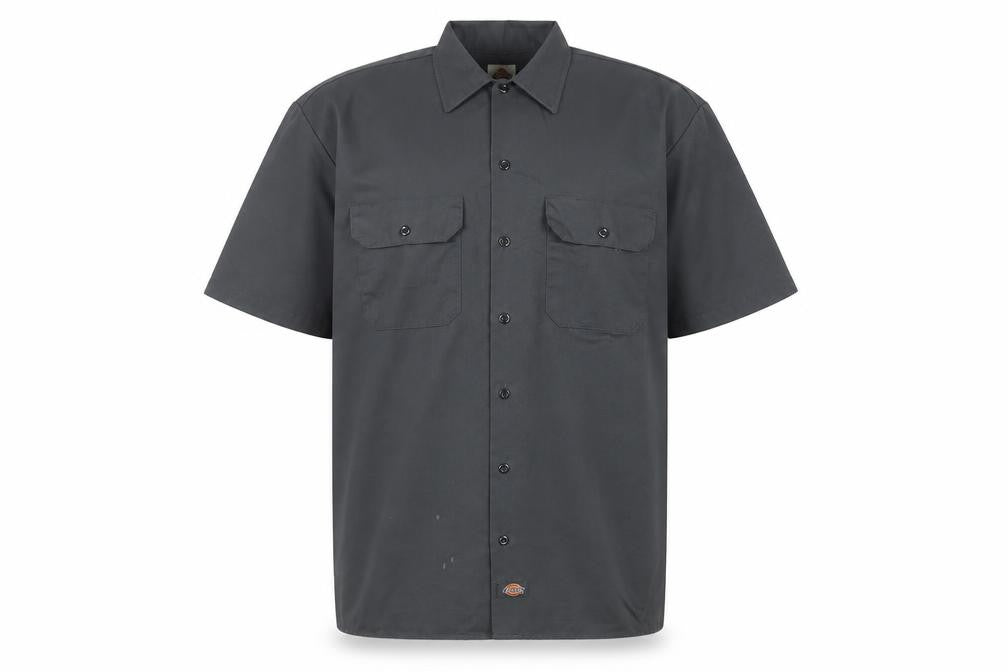 Dickies Men’s Black XL Short Sleeve Workwear Button-Up Shirt