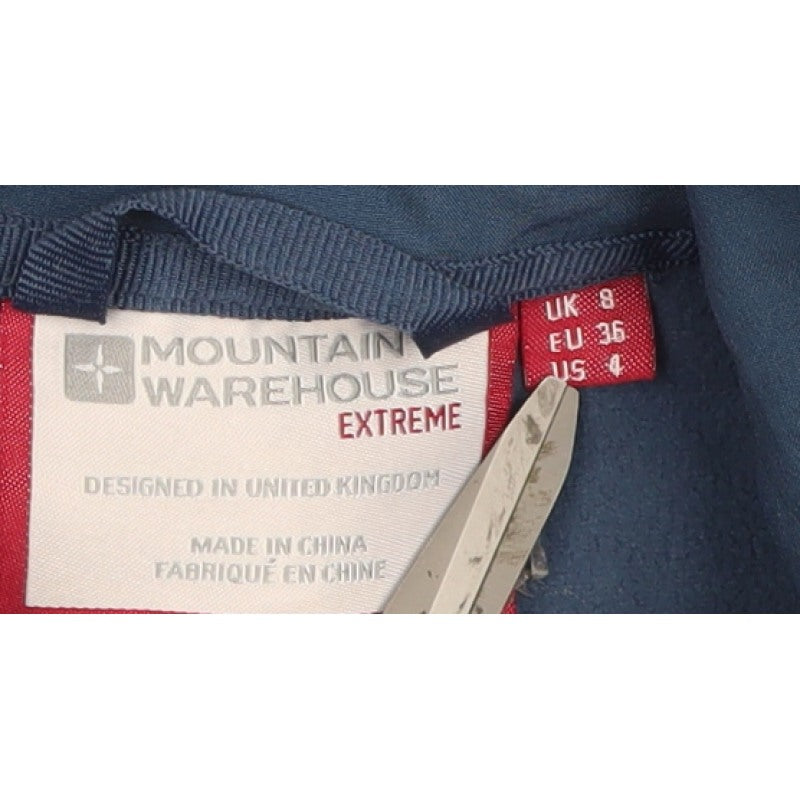 Mountain Warehouse Extreme Women’s Blue UK 8 Softshell Full Zip Jacket
