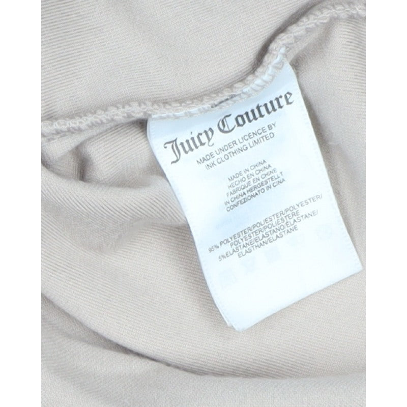 Juicy Couture Women Beige XL Velour 1/4 Zip Logo Sweatshirt