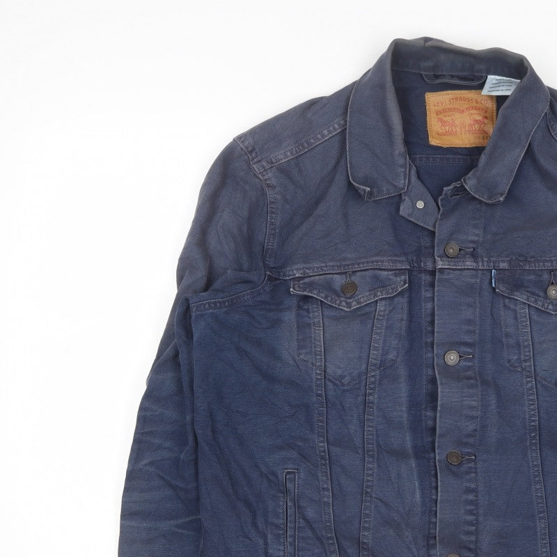 Levi's Men's Blue Denim Jacket 2XL Classic Button Front