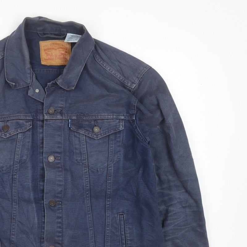 Levi's Men's Blue Denim Jacket 2XL Classic Button Front