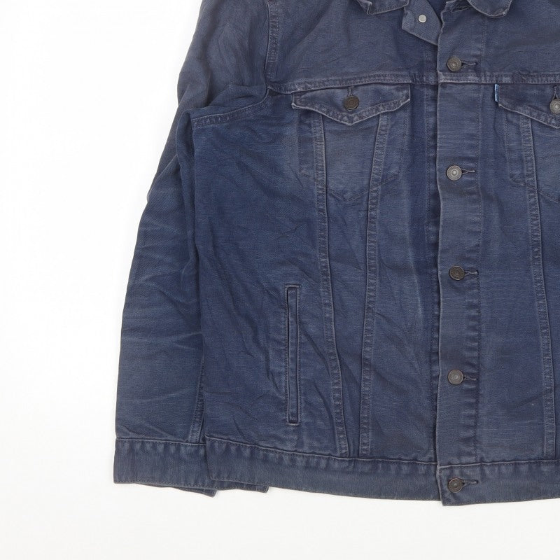 Levi's Men's Blue Denim Jacket 2XL Classic Button Front