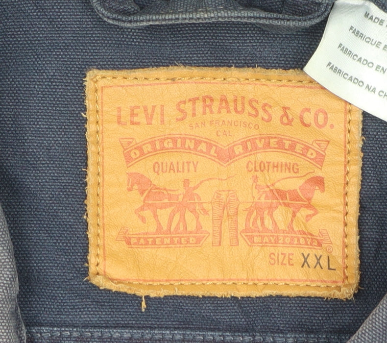 Levi's Men's Blue Denim Jacket 2XL Classic Button Front
