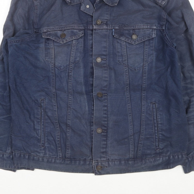 Levi's Men's Blue Denim Jacket 2XL Classic Button Front