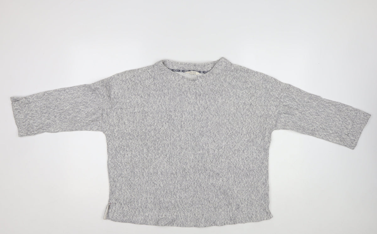 White Stuff Women’s Grey Size 12 Relaxed Dolman Sleeve Knit Jumper