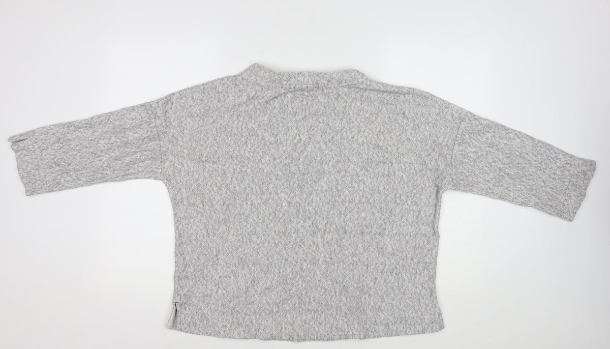 White Stuff Women’s Grey Size 12 Relaxed Dolman Sleeve Knit Jumper