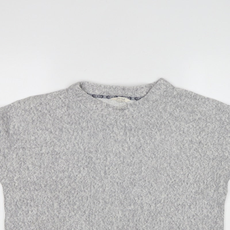 White Stuff Women’s Grey Size 12 Relaxed Dolman Sleeve Knit Jumper