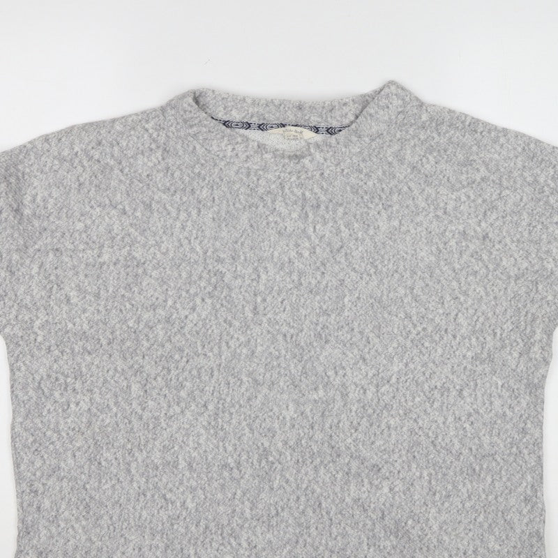 White Stuff Women’s Grey Size 12 Relaxed Dolman Sleeve Knit Jumper