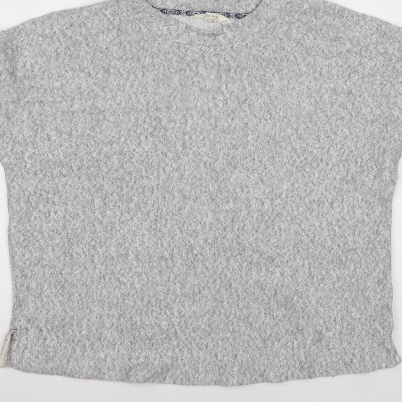 White Stuff Women’s Grey Size 12 Relaxed Dolman Sleeve Knit Jumper