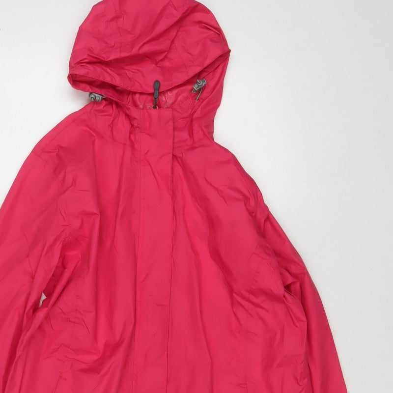 Peter Storm Women's Pink Size 14 Hooded Long Rain Coat Jacket