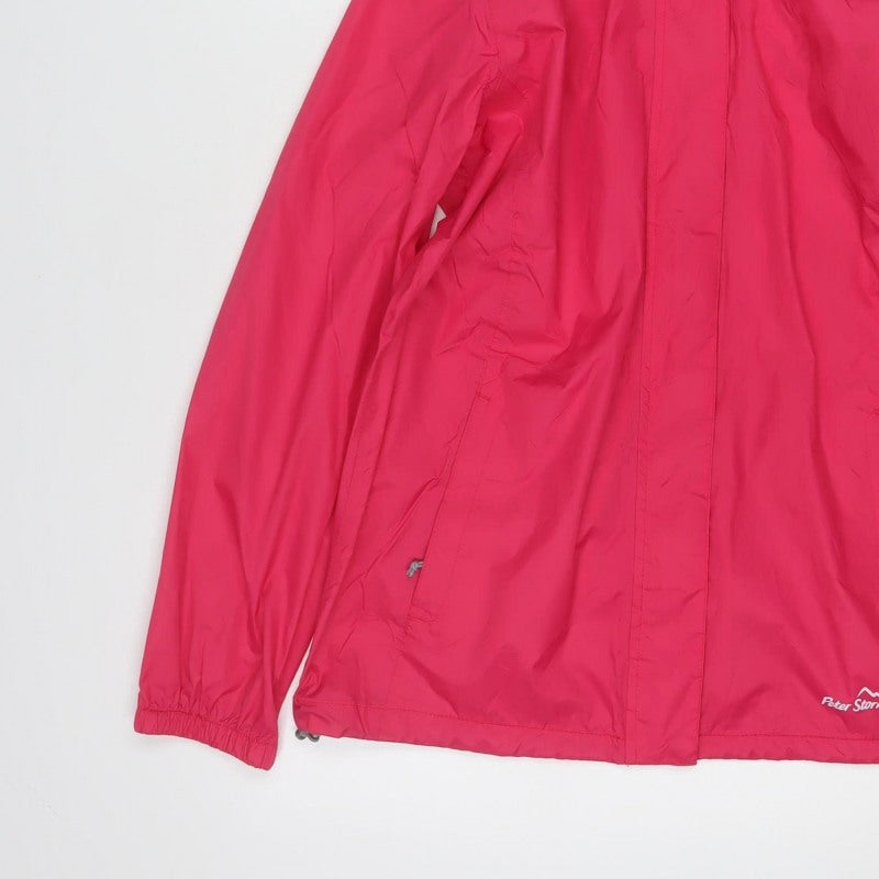 Peter Storm Women's Pink Size 14 Hooded Long Rain Coat Jacket